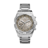 Guess Jolt Chronograph Grey Dial Silver Steel Strap Watch for Men - W0377G1