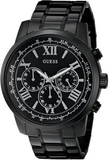 Guess Horizon Chronograph Black Dial Black Steel Strap Watch For Men - W0379G2