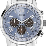 Guess Horizon Chronograph Quartz Blue Dial Silver Steel Strap Watch for Men - W0379G6