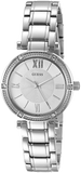 Guess Park Ave White Dial Silver Steel Strap Watch for Women - W0767L1