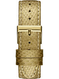 Guess Limelight Quartz Gold Dial  Gold Leather Strap Watch For Women - W0775L13