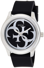 Guess G-Twist Quartz Black Dial Black Silicone Strap Watch For Men  - W0911L8