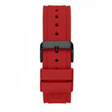 Guess Legacy Black Dial Red Silicone Strap Watch for Men - W1049G6