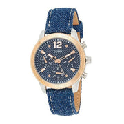 Guess Marina Chronograph Blue Dial Blue Denim Strap Watch For Women - W1057L1