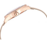 Guess Tri Glitz Quartz Diamonds Rose Gold Dial Rose Gold Mesh Bracelet Watch For Women - W1142L4