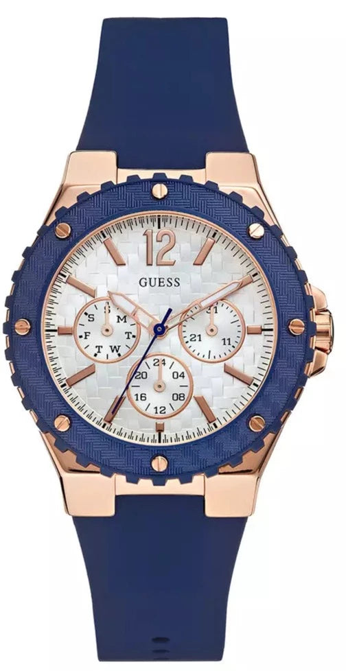 腕時計　GUESS Guess Overdrive White Dial Blue Rubber Strap Watch for Women