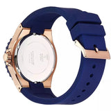 Guess Overdrive White Dial Blue Rubber Strap Watch for Women - W0149L5