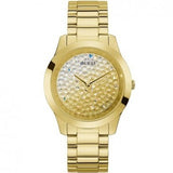 Guess Crush Gold Dial Gold Steel Strap Watch For Women - GW0020L2