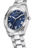 Guess Connoisseur Blue Dial Silver Steel Strap Watch for Men - GW0265G7