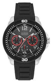 Guess Tread Black Dial Black Rubber Strap Watch for Men - W0967G1