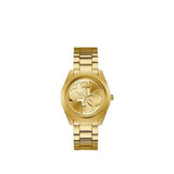 Guess G-Twist Gold Dial Gold Steel Strap Watch for Women - W1082L2