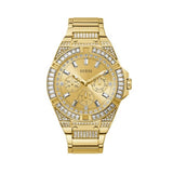 Guess Zeus Diamonds Gold Dial Gold Steel Strap Watch for Men - GW0209G2