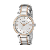 Guess Park Ave Silver Dial Two Tone Steel Strap Watch for Women - W0636L1