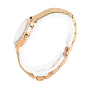 Guess Chelsea Mother of Pearl White Dial Rose Gold Mesh Strap Watch For Women - W0647L2