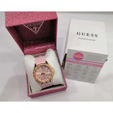 Guess Sparkling Diamonds Pink Dial Pink Rubber Strap Watch for Women - W0032L9