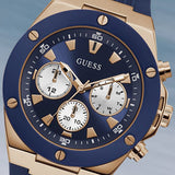 Guess Poseidon Blue Dial Blue Rubber Strap Watch for Men - GW0057G2