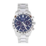 Guess Altitude Chronograph Blue Dial Silver Steel Strap Watch for Men - GW0329G1