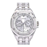 Guess Analog Quartz Silver Dial Silver Steel Strap Watch For Men - U0377G1