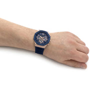 Guess Momentum Chronograph Blue Dial Blue Rubber Strap Watch for Men - GW0263G2
