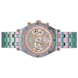 Guess Heiress Multifunction Diamonds Purple Dial Purple Steel Strap Watch for Women - GW0440L3