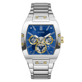 Guess Phoenix Multifunction Blue Dial Silver Steel Strap Watch For Men - GW0456G5