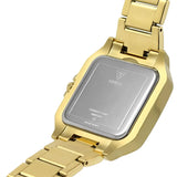 Guess Deco Quartz Crystals Gold Dial Gold Steel Strap Watch For Women - GW0472L2