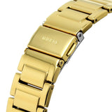 Guess Deco Quartz Crystals Gold Dial Gold Steel Strap Watch For Women - GW0472L2