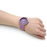 Guess Lily Analog Purple Dial Purple Steel Strap Watch For Women - GW0528L4