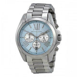 Michael Kors Bradshaw Chronograph Blue Dial Silver Steel Strap Watch For Women - MK6098