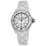 Chanel J12 Ceramic White Dial White Steel Strap Watch for Women - J12 H0968