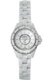 Chanel J12 Diamonds Quartz Mother of Pearl White Dial White Steel Strap Watch for Women - J12 H2570