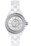 Chanel J12 Diamonds Quartz White Dial White Steel Strap Watch for Women - J12 H2572