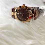 Marc Jacobs Amy Grey Dial Two Tone Steel Strap Watch for Women - MBM3195