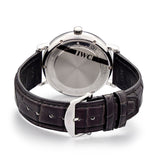 IWC Portofino Automatic White Dial Black Leather Strap Watch for Men - IW356501