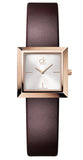 Calvin Klein Mark White Dial Brown Leather Strap Watch for Women - K3R236G6
