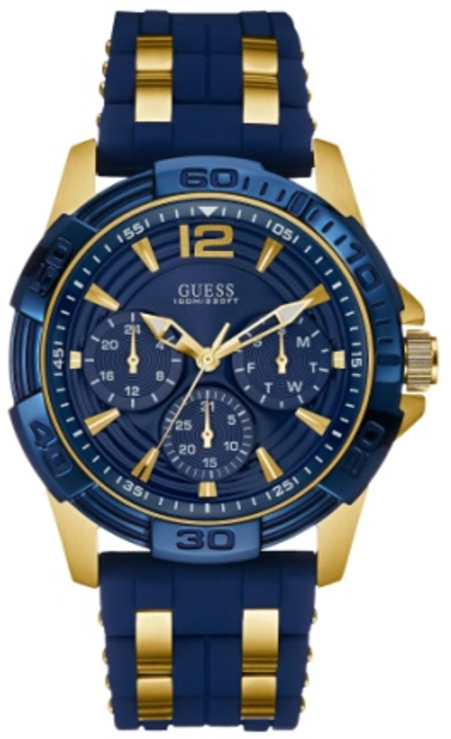 Guess Oasis Blue Dial Two Tone Steel Strap Watch for Men