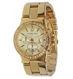 Michael Kors Dylan Quartz Gold Dial Gold Steel Strap Watch For Women - MK5861