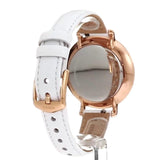 Fossil Jacqueline Quartz Mother of Pearl White Dial White Leather Strap Watch for Women - ES4579