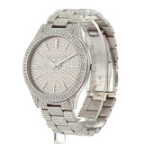 Michael Kors Lauryn Analog Crystals Silver Dial Silver Steel Strap Watch For Women - MK3717