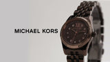 Michael Kors Lexington Three-Hand Brown Dial Brown Steel Strap Watch for Women - MK4844