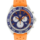 Tag Heuer Formula 1 Quartz Chronograph Blue Dial Orange Rubber Strap Watch for Men - CAZ1014.FT8028