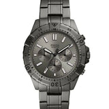 Fossil Garrett Chronograph Grey Dial Grey Steel Strap Watch for Men - FS5621