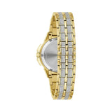 Bulova Crystal Collection Silver Crystal Dial Gold Steel Strap Watch for Women - 98L228