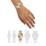 Guess Tapestry Diamonds Rose Gold Dial Rose Gold Mesh Bracelet Watch for Women - GW0354L3
