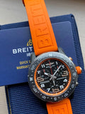 Breitling Endurance Pro Black Dial Orange Rubber Strap Watch for Men - X82310A51B1S1