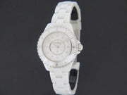 Chanel J12 Diamonds Quartz Ceramic White Dial White Steel Strap Watch for Women - J12 H2422