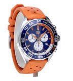 Tag Heuer Formula 1 Quartz Chronograph Blue Dial Orange Rubber Strap Watch for Men - CAZ1014.FT8028