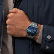 Breitling Superocean Heritage B20 Automatic 44 Blue Dial Silver Mesh Bracelet Watch for Men - AB2030161C1A1
