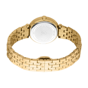 Just Cavalli Chiarezza Snake Core Red Dial Gold Steel Strap Watch for Women - RC5L078M0035