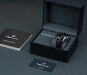 Tag Heuer Carrera Automatic Black Dial Black Leather Strap Watch for Men - WAR201A.FC6266